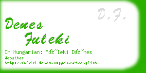 denes fuleki business card